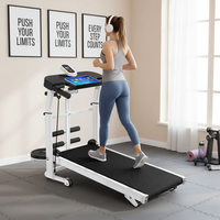 Tapis de course manuel pliable en PVC non électrique pour usage domestique avec plateau amortissant, fonctionnement silencieux et programmes d'exercices