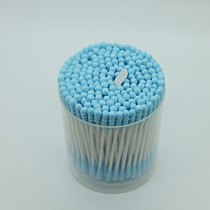 200 unidades de hisopos de algodón ecológicos con mango de papel, de doble <span class=keywords><strong>punta</strong></span> (redonda y en espiral), en copa redonda <span class=keywords><strong>azul</strong></span> con mango de papel - Product Image 5