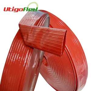 High Quality High Pressure Agricultural Irrigation Flexible PVC Layflat Discharge Hose Water Pump Lay Flat Hose