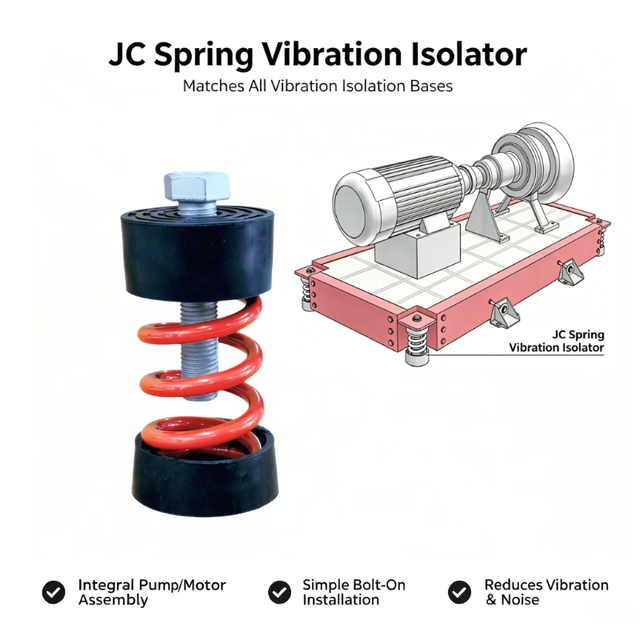 Industrial Alloy Steel Spring Vibration Isolator Anti-Corrosion Easy Install for Base Air Compressor HVAC Noise Hospital School