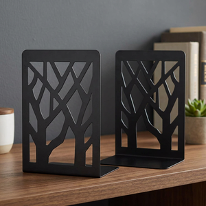 Handcrafted Metal Bookends for <b>Books</b> Decorative Heavy Duty Bookends for Home Office <b>Library</b> Shelf Desk Decor - Product Image 6