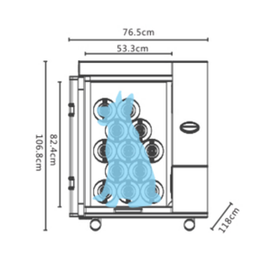 Séchoir Électrique Automatique pour Animaux de Compagnie 281L, Moderne, Luxueux, Écologique, en Acier Inoxydable, 110V/220-240V - Product Image 4