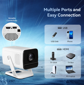 720P 4K Hỗ trợ máy chiếu 170ANSI Android 11 aiwinner h713 băng tần kép wifi6 bt5.0 tích hợp loa rạp hát tại nhà $40 - Product Image 5