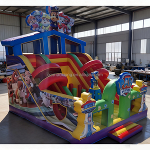 Thương mại <span class=keywords><strong>Inflatable</strong></span> tuần tra thư bị trả lại Nhà trượt Combo trẻ em <span class=keywords><strong>Inflatable</strong></span> Bouncer Dog Paw khô trượt nhảy <span class=keywords><strong>bouncy</strong></span> lâu đài sân chơi - Product Image 3