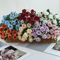 Nouvelles mini-roses artificielles style européen en gros, fausses fleurs de diamant, petits bouquets faits main pour mariage, best-seller transfrontalier