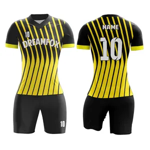 Bulk wholesale custom sexy reversible soccer uniform set full set women quick fit authentic soccer jersey