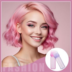 Pimoys 6Oz Root Comb Hair Dye Oil Applicator Bottles Scalp Purple |   Bouteille distributrice en plastique à presser avec échelle graduée et peigne intégré - Product Image 3