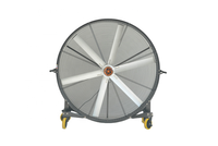Ventilateur mobile HVLS sur pied, pales en acier inoxydable, moteur 220V, débit d'air élevé, pour entrepôt et salle de sport