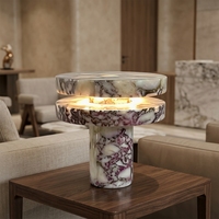 Lampe de table en marbre, style nordique moderne minimaliste, lumière chaude, lampe de chevet pour salon, hôtel, chambre à coucher