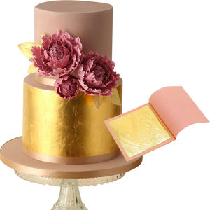 Foglia d'<span class=keywords><strong>oro</strong></span> puro 8X8cm 25 pz/libretto 98% 24k foglio d'<span class=keywords><strong>oro</strong></span> di trasferimento per calligrafia doratura pittura opere d'arte scritta opere d'<span class=keywords><strong>oro</strong></span> - Product Image 2