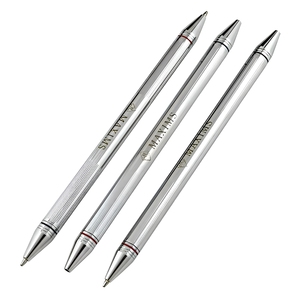 <span class=keywords><strong>Stylo</strong></span> à bille métallique à double pointe avec gravure personnalisée, encre rouge et bleue, 1,0 mm, <span class=keywords><strong>action</strong></span> rotative, pour enseignants - Product Image 1