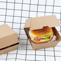 Maßgefertigte Hamburger-Box Papier-Lebensmittelverpackungsbox