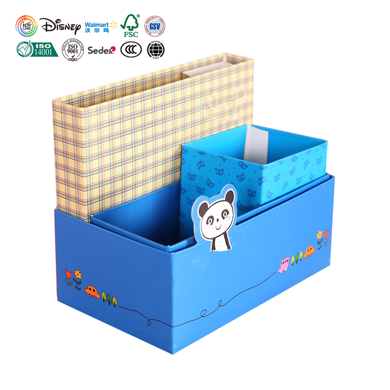 Канцелярские товары мультфильм Журнал Файлы стол Организатор DIY книги документ ручка карандаш держатель картона файл коробка
