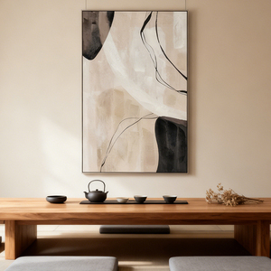 Quadro su Tela Minimalista con Albero Astratto, Dipinto a Mano con Texture 3D per Decorazione di Hotel, Soggiorno e Camera da Letto - Product Image 4