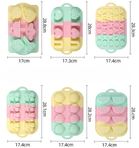 Moule en silicone alimentaire multi-couleurs en forme de dessin animé pour la cuisson, idéal pour les biscuits, mousses, glaces et aliments pour bébés - Kit DIY domestique - Product Image 4