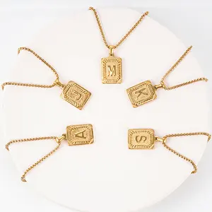 Hiphop 18K Roestvrij Staal Brief Ketting Voor Mannen Europese Gouden Hiphop Letter Hanger Vet En Edgy Gepersonaliseerd Geïnspireerd