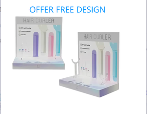 Tùy chỉnh siêu thị Snack Countertop hiển thị đứng PVC Chevron Board Nhựa đứng cho mỹ phẩm và các sản phẩm chăm sóc da - Product Image 3