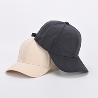 Casquette de baseball en velours côtelé 6 panneaux de haute qualité, couleur unie, avec logo brodé personnalisé, style Dad Hat, vente en gros