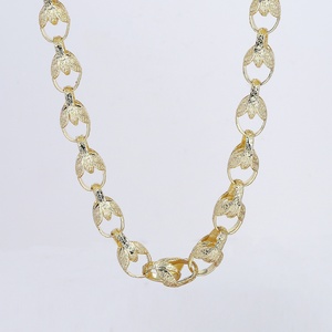 Collares de Cadena de Eslabones de Lujo de Oro de 14K Personalizados al por Mayor para Mujer y Joyería Comercial, Material de Latón, MOQ Pequeño Aceptado - Product Image 3