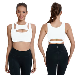 Nahtloser <span class=keywords><strong>Fitness</strong></span>-Yoga-Sport-BH für Damen – große Brustunterstützung, stoßdämpfend, schweißableitend, Nylon-Spandex - Product Image 1