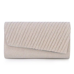 Women's Dinner <b>Clutch</b> Bag Solid Color Pleated Fashion All-match <b>Wedding</b> Suit Handbag Custom Wholesale Evening Party Bags - Product Image 2