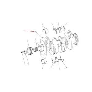Vilebrequin de chariot élévateur Doosan Daewoo D50 D60 D70, pièce moteur 7C801214, remplacement d'origine - Product Image 2