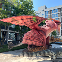 Dragon animé réaliste personnalisé Dragon de l'Ouest animatronique réaliste pour Halloween Game Show décoration avec mouvement des ailes