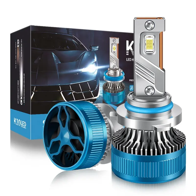 Acessórios universais para carros K10 14000lm 9005 9006 9012 9004 9007 H4 H13 H3 H7 H11 faróis LED 3570 chip csp luzes LED automotivas