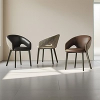 Chaise de salle à manger rembourrée de style nordique moderne et minimaliste, vente en gros d'usine, chaise confortable avec dossier pour la salle à manger et le bureau à domicile