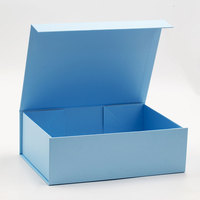 Boîte cadeau portable en carton, boîte pour bébé, couleur bleu, 80 x A4, avec couvercle magnétique