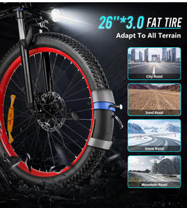 Free Shipping Electric <b>Bike</b> 26 Inch <b>Fat</b> Tire Electric Folding Bicycle Mountain Electric Hybrid Dual Battery Ebike - Product Image 5