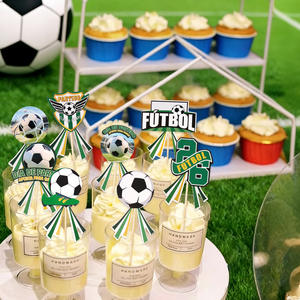 Décoration de gâteau pour fête de <span class=keywords><strong>club</strong></span> de fans de football, fête de célébration, table de dessert, décoration de gâteau pour le Nouveau-Mexique, les États-Unis, le <span class=keywords><strong>Canada</strong></span> - Product Image 3