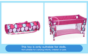 Fei Li-corralito <span class=keywords><strong>de</strong></span> juegos en línea <span class=keywords><strong>para</strong></span> <span class=keywords><strong>muñecas</strong></span>, <span class=keywords><strong>cuna</strong></span> <span class=keywords><strong>de</strong></span> <span class=keywords><strong>viaje</strong></span> con bolsa <span class=keywords><strong>de</strong></span> almacenamiento, se adapta a <span class=keywords><strong>muñecas</strong></span> <span class=keywords><strong>de</strong></span> 18 pulgadas, cunas y camas - Product Image 3