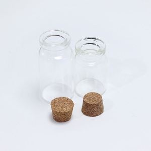 Wholesale Mini Wishing <b>Bottle</b> 5ml 10ml 15ml 20ml 25ml Clear Glass Vials Custom Logo Screen Printed Cosmetic Packaging <b>Cork</b> - Product Image 2