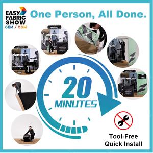 บูธแสดงสินค้าแบบพกพาขนาด 10x10 ฟุต บูธอเนกประสงค์สำหรับงานแสดงสินค้าสำหรับผู้บริโภค พร้อมกล่องไฟ LED - Product Image 5