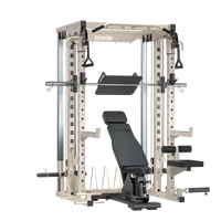Snode Commercial Smith Machine Cage d'entraînement multifonctionnelle avec système de câbles intégré, construction stable, pour usage domestique et salle de sport de garage