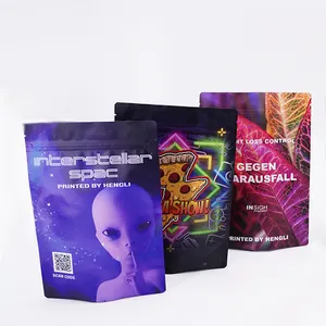 3.5 Gram 7g 14g 1 Ounce Lb Design Smell Proof Packaging Stand Up Pouch Custom Printed Mylar Zipper Bags