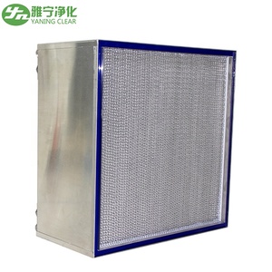 Yaning sâu pleat Gel con dấu laminar dòng chảy mui xe hộ gia đình <span class=keywords><strong>HEPA</strong></span> Bộ lọc không khí H13 H14 ffu fan hâm mộ Bộ lọc đơn vị máy lọc không khí Bộ lọc <span class=keywords><strong>HEPA</strong></span> - Product Image 2