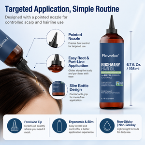 <strong>Rosemary</strong> Hair Growth Serum <strong>Oil</strong> 100% <strong>Pure</strong> Natural Organic with Biotin Jojoba Castor <strong>Oils</strong> <strong>Rosemary</strong> Essential <strong>Oil</strong> for Hair Growth - Product Image 5