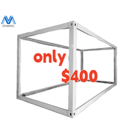 Petite structure en acier portable, facile à installer et transportable, 20 pieds/20 pieds Cadre de maison préfabriqué pour conteneur plat