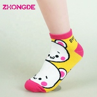 Chaussettes pour enfants en coton tricoté, motif ours de dessin animé, rayures, animaux, chat, chien, personnage de dessin animé, drôle, chaussettes transparentes pour enfants