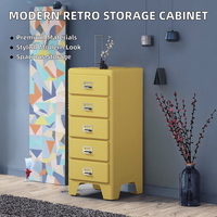 Meubles de rangement modernes rétro rustiques à tiroirs multi-niveaux avec grande capacité en acier pour la maison, pour le salon ou la chambre à coucher