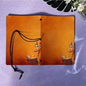Cahier A6 Cadeau de Pâques pour grand-père à noter Observations d'observation des oiseaux Verres de girafe <span class=keywords><strong>Livre</strong></span> Motif de fond orange <span class=keywords><strong>sur</strong></span> - Product Image 6