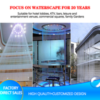 Cascade artificielle - Décoration de fontaine d'eau personnalisée en usine pour hôtels, mur de rideau d'eau numérique pour centres commerciaux