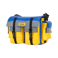 Sac à outils pour électriciens, fabricant OEM, bâche en PVC robuste, imperméable, 20-36L, multi-poches, bandoulière réglable