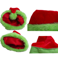 Chapeau de Père Noël en fourrure unisexe avec doublure confortable en tissu non tissé et bord en peluche pour femmes et hommes