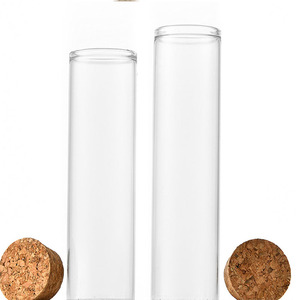 Tubes à essai en verre borosilicate 3.3, 80 ml, 30x150 mm, avec bouchons en liège, fournitures de laboratoire - Product Image 4