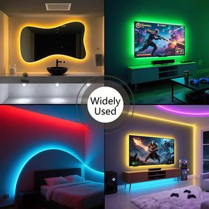 ไฟ LED RGB อัจฉริยะ 5050 ความยาว 5 เมตร กันน้ำ IP65 24V ซิงค์เพลง ควบคุมผ่านแอพ สำหรับตู้โชว์บุหรี่ ชั้นวางสินค้า - Product Image 6