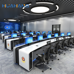 Bureau central de commandement de montagne en fer haute performance Table console de style industriel Console centrale de commandement en bois et acier - Product Image 2