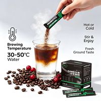 Café noir instantané probiotique en sachet, 500 milliards de probiotiques par boîte, doux, sans sucre, facile à dissoudre, OEM